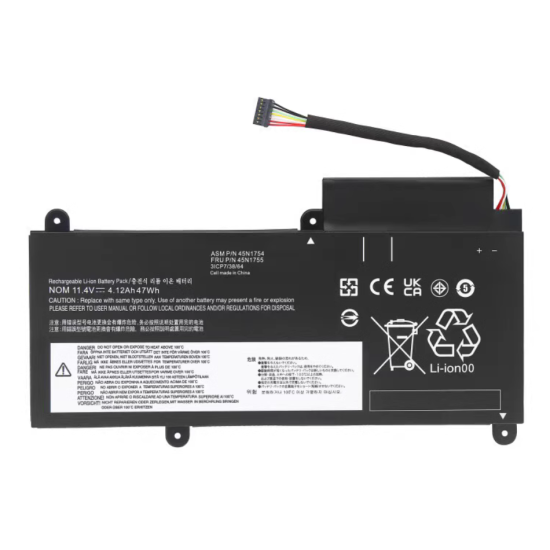 Lenovo 45N1752 45N1753 45N1754 45N1755 45N1756 45N1757 47Wh Battery Lenovo 45N1752 45N1753 45N1754 45N1755 45N1756 45N1757 47Wh Battery
