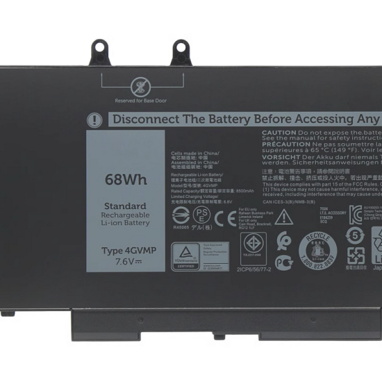 4GVMP Battery for Dell Latitude 5400 5401 5410 5411 5500 3540