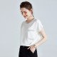 French Short Sleeve Silk White t-Shirt Elegant Loose Tops For Women