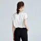 French Short Sleeve Silk White t-Shirt Elegant Loose Tops For Women French Short Sleeve Silk White t-Shirt Elegant Loose Tops For Women