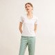 Ice Ammonia Cotton T-Shirt Loose Casual Tops Simple Basic For Women Ice Ammonia Cotton T-Shirt Loose Casual Tops Simple Basic For Women