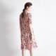 New Floral Print Tea Break Silk Women Dress Elegant Ladies Long Skirt New Floral Print Tea Break Silk Women Dress Elegant Ladies Long Skirt