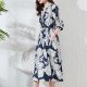 Printed Mulberry Silk Women Dress Fashion Plus Size Mid-Length Skirt