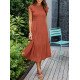 Pleated layered short sleeve large swing new dress for women