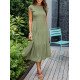 Pleated layered short sleeve large swing new dress for women